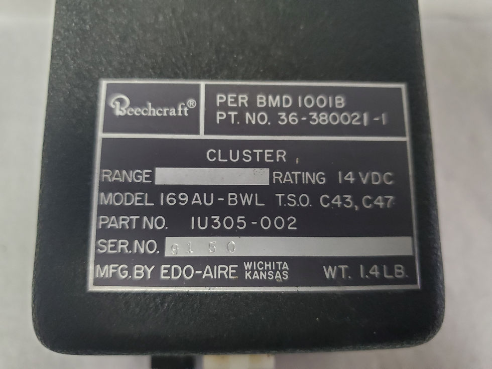 Thumbnail: Beechcraft Instrument Cluster 1U305-002 (169AU-BWL)