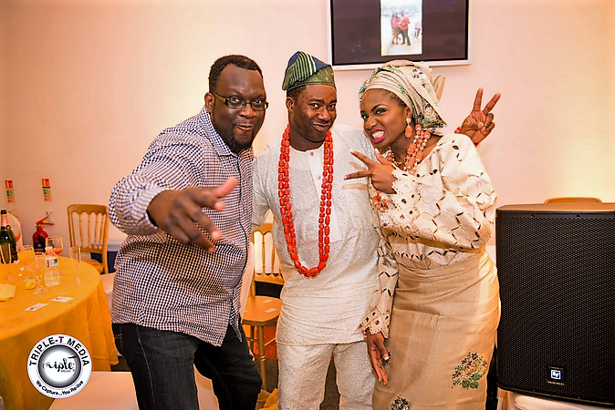 BRIDE AND GROOM AT A NIGERIAN TRADITIONAL WEDDING