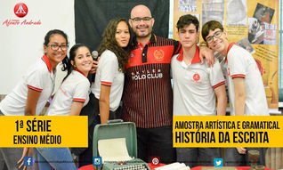 Amostra Artística Gramatical com as turmas da 1ª e 2ª séries do Ensino Médio