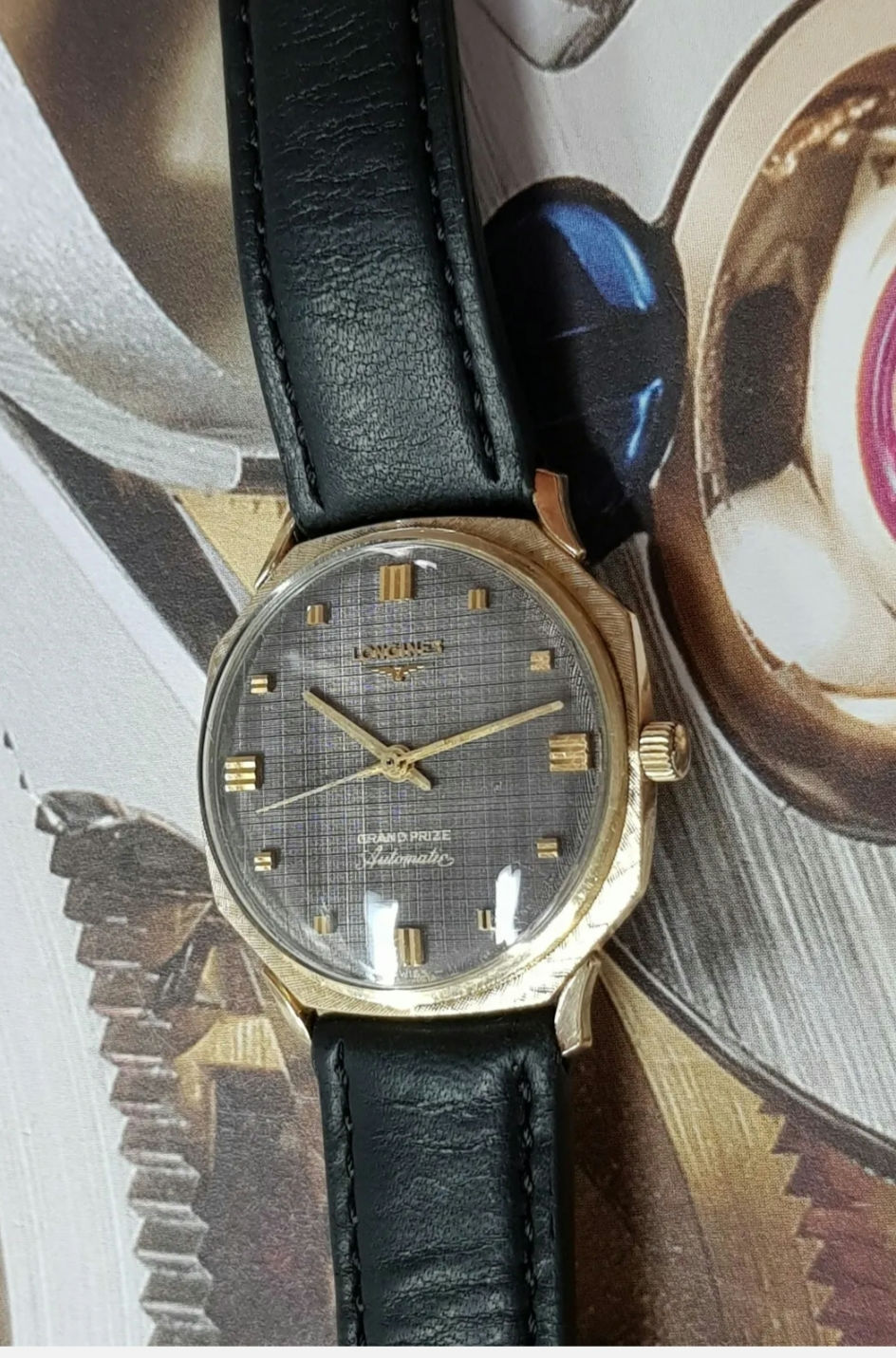 Thumbnail: Longines Grand Prize, 1963, Florentine Linen Dial.  Calibre 342 Auto. A stunner.