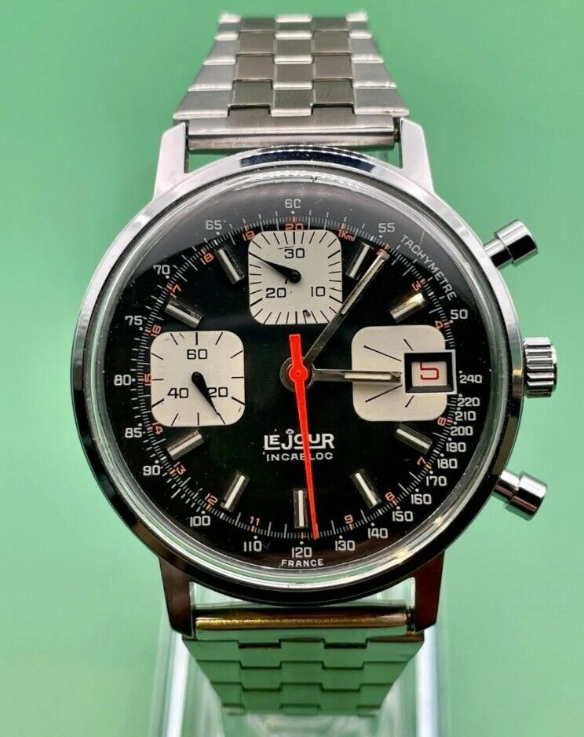 Thumbnail: Yema/Lejour ca. 1969 Valjoux 7765 Manual. Used by Heuer