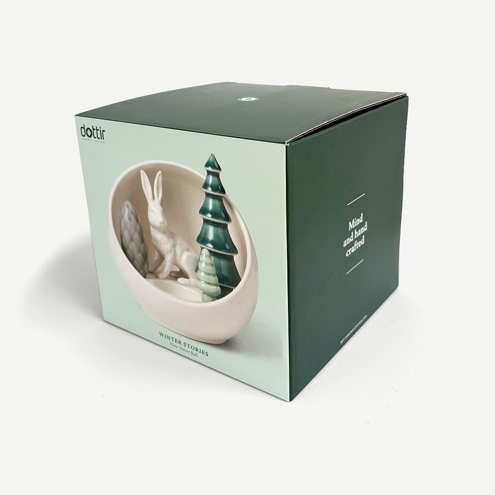 Thumbnail: Winter Stories Hare Votive Ball Tea Light holder