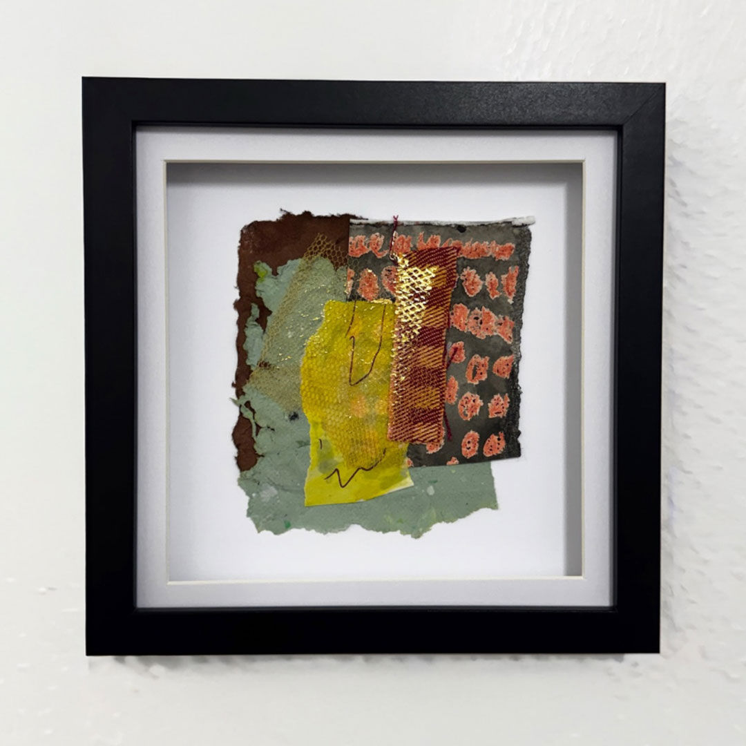 Framed finished Garden Wall 3D Silk Textile Picture