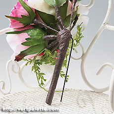 サムネイル： キュートな雰囲気のバラのパーツセットの髪飾り（Uピン・8パーツ）