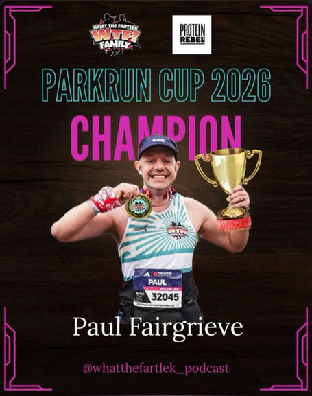 Paul Fairgrieve as the Parkrun cup champion