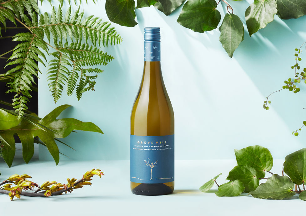Grove Mill Sustainable Wine. Brand, packaging design and illustrations by Hannah Gordon Design. Conscious NZ wine brands.