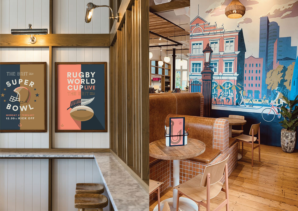 The Brit Pub branding and design by Hannah Gordon Design