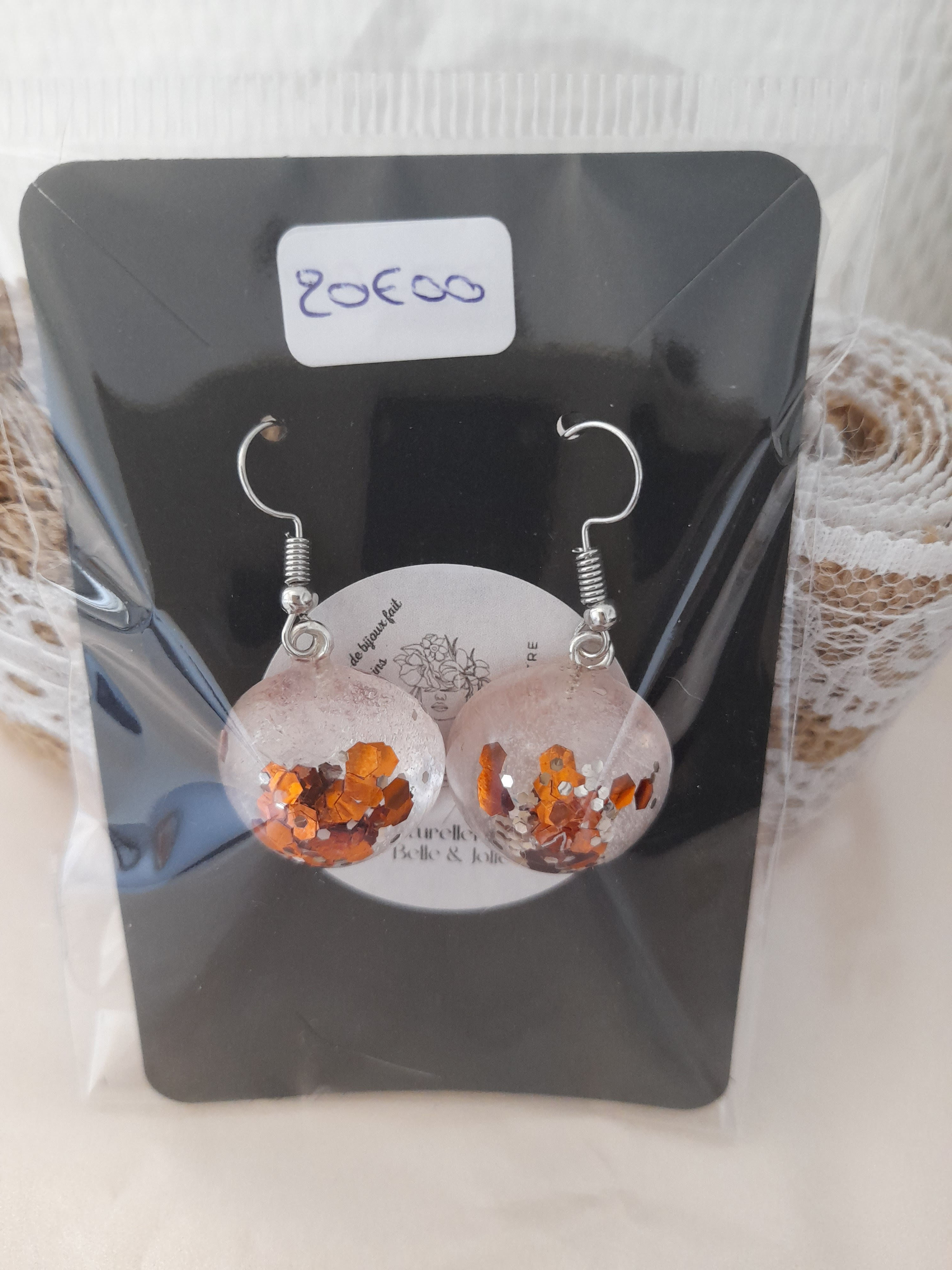 Boucles d'oreilles rondes demis boule