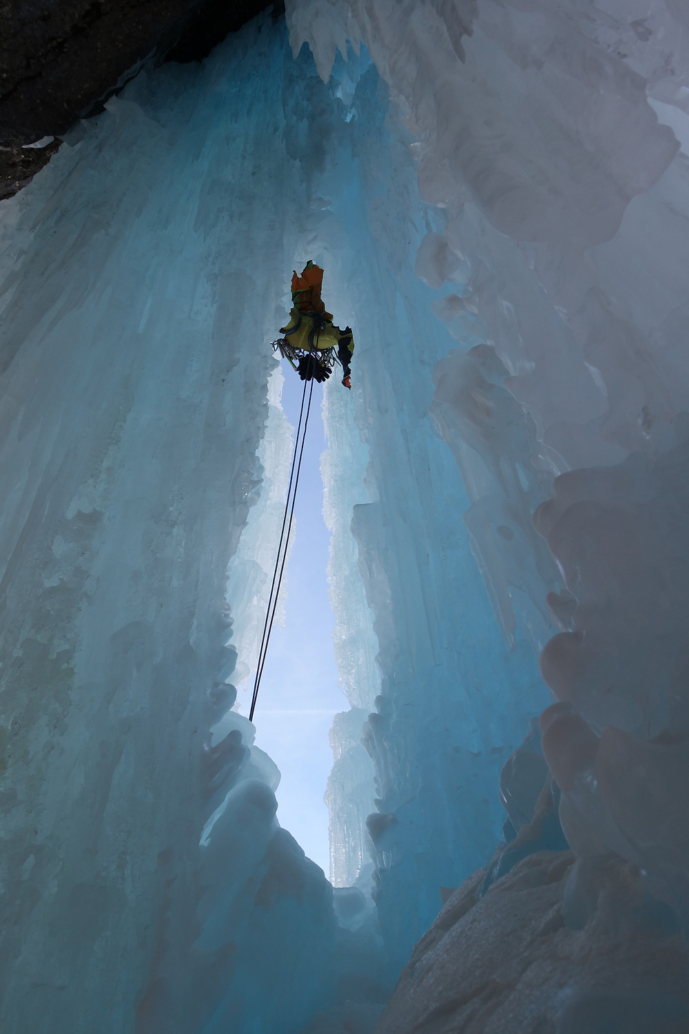 Eisklettern Jumbojet Jumbo Jet Langental Gröden Dolomiten