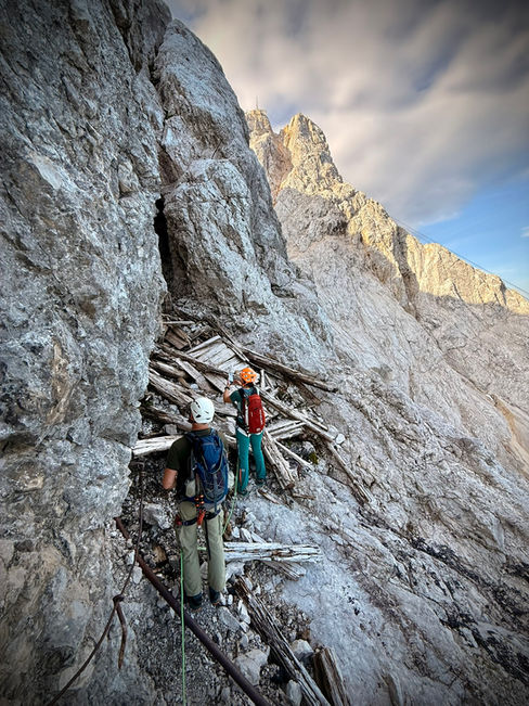 Zugspitze Eisenzeit mit Bergführer