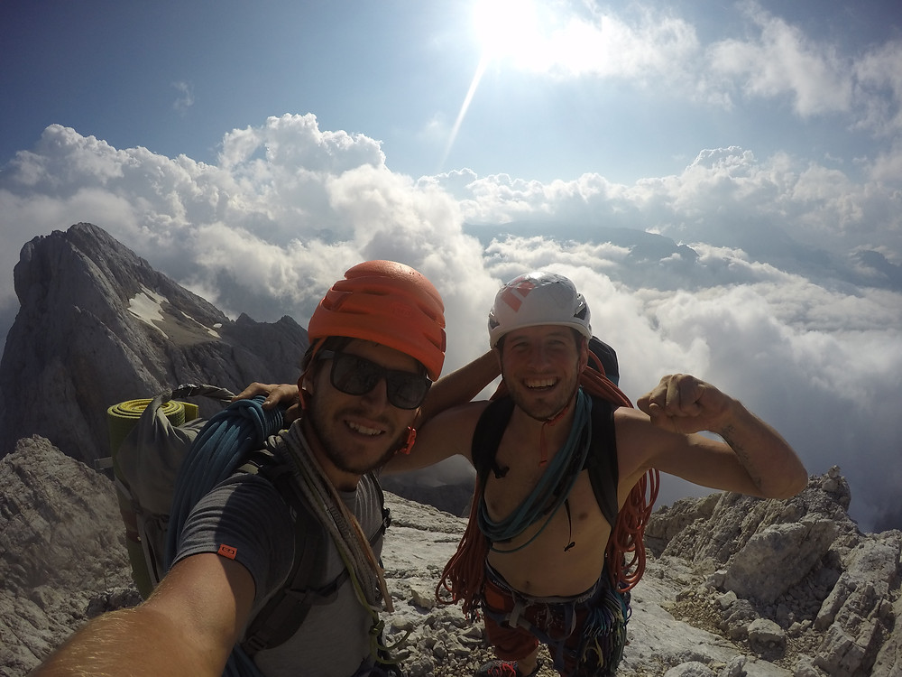 Alpinklettern Monte Agner Nordkante Dolomiten Topo