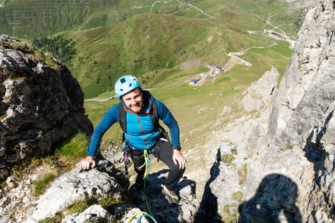 Erster und Zweiter Sellaturm Normalweg mit Bergführer