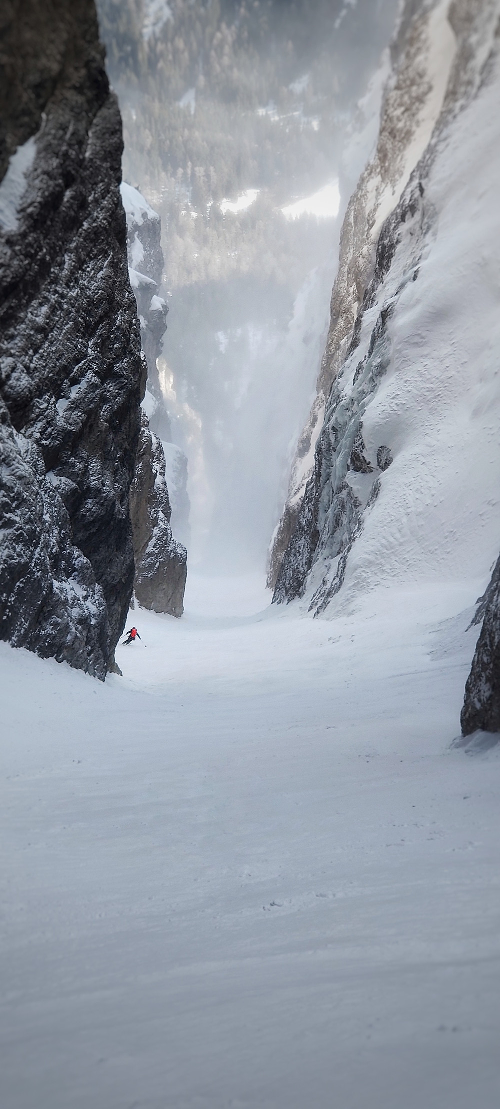 Skitour, Südtirol, Dolomiten, Langental, Sassongher, Valscura, Forcella Ciampei, Forcella Crespeina, Val Chedul