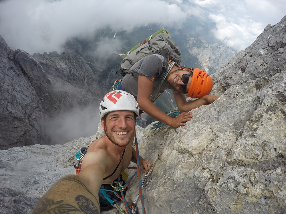 Alpinklettern Monte Agner Nordkante Dolomiten Topo