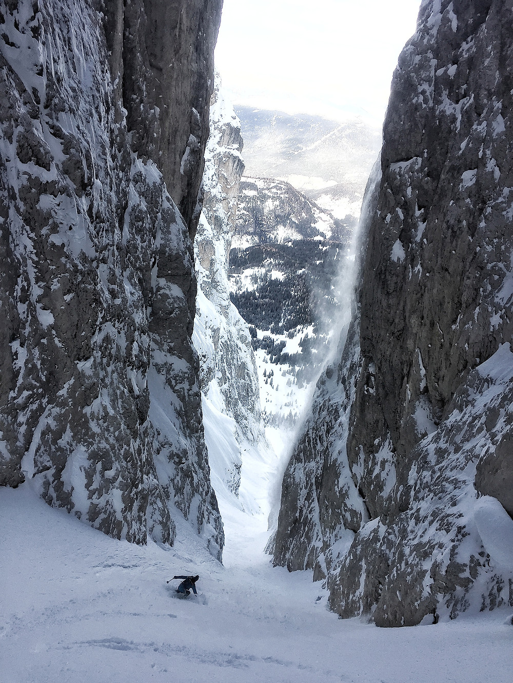 Skitour Plattkofel Nordrinne Südtirol Dolomiten Rinne