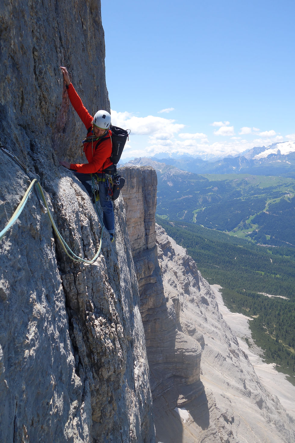 Heiligkreuzkofel Große Mauer Alpinklettern Südtirol Dolomiten Gadertal