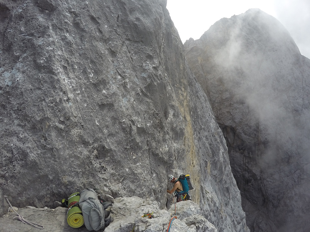 Alpinklettern Monte Agner Nordkante Dolomiten Topo