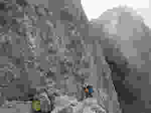 Alpinklettern Monte Agner Nordkante Spigolo nord Dolomiten längste Route