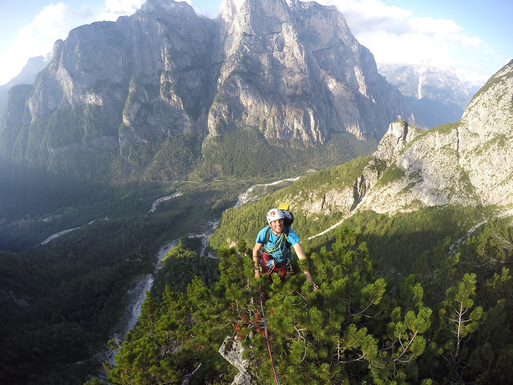 Alpinklettern Monte Agner Nordkante Dolomiten Topo