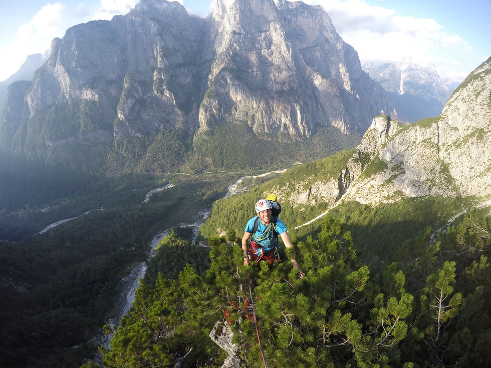 Alpinklettern Monte Agner Nordkante Dolomiten Topo
