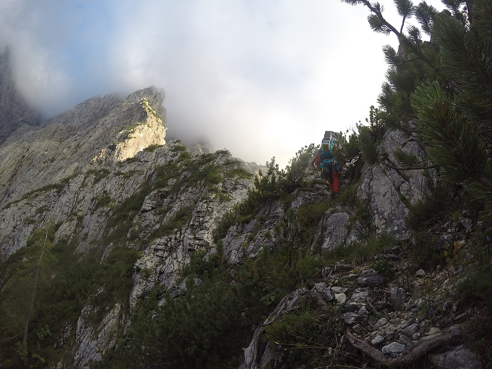 Alpinklettern Monte Agner Nordkante Dolomiten Topo
