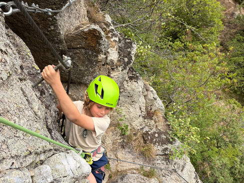 Knott Klettersteig Naturns Unterstell mit Bergführer