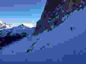 Sas Rigais Nordwestrinne Skitour Dolomiten Mittagsscharte Sass Rigais