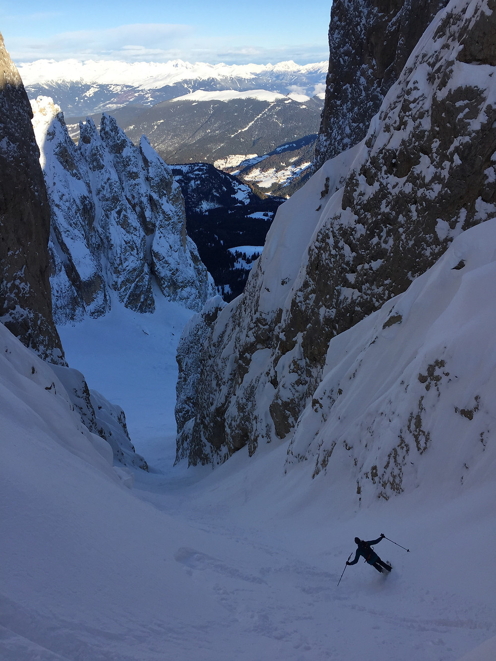 Hochbrunnerschneid Menschenfresserrinne Canalone Omicida Monte Popera Sentinellascharte Skitour