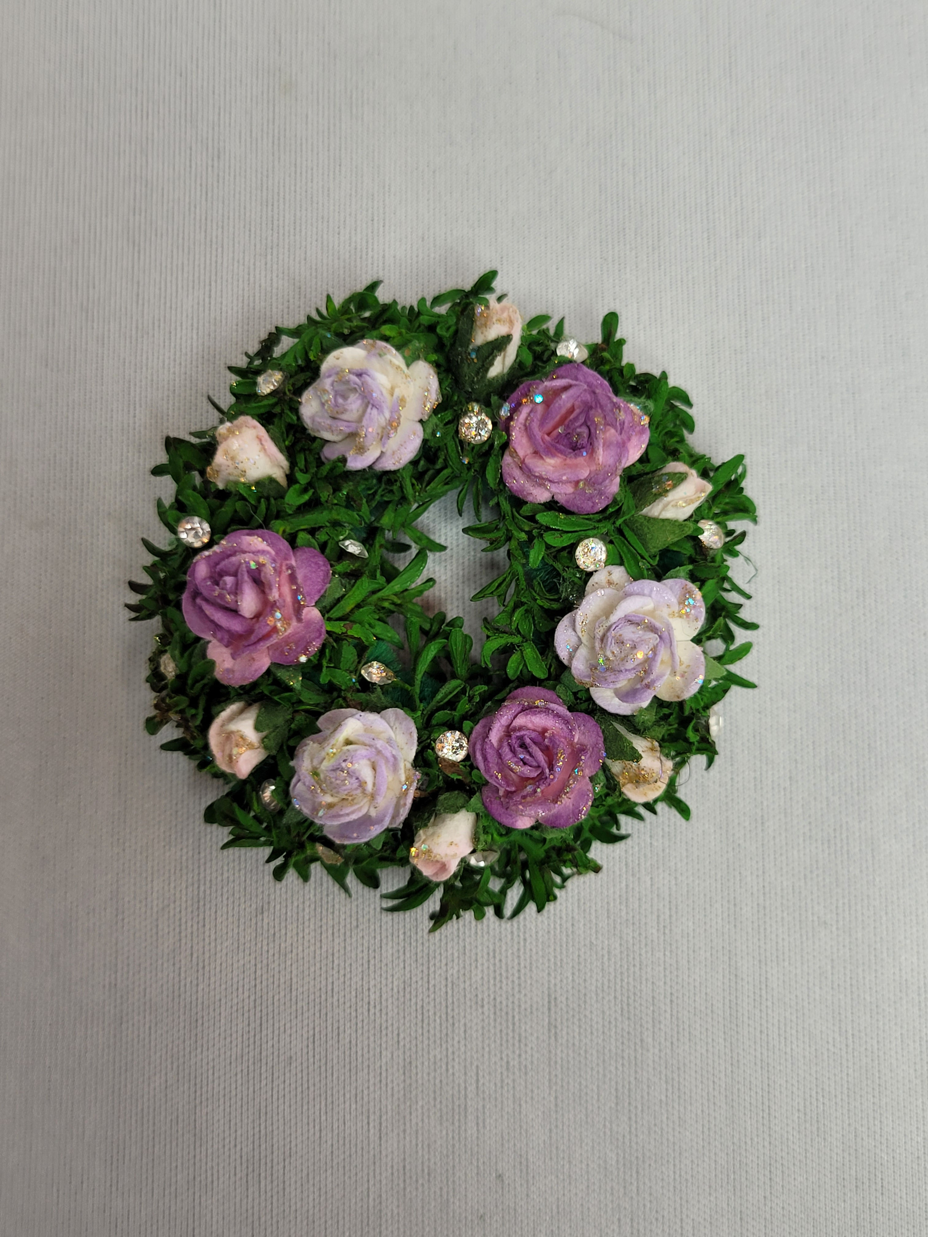 Lavendar Blue Rose Wreath