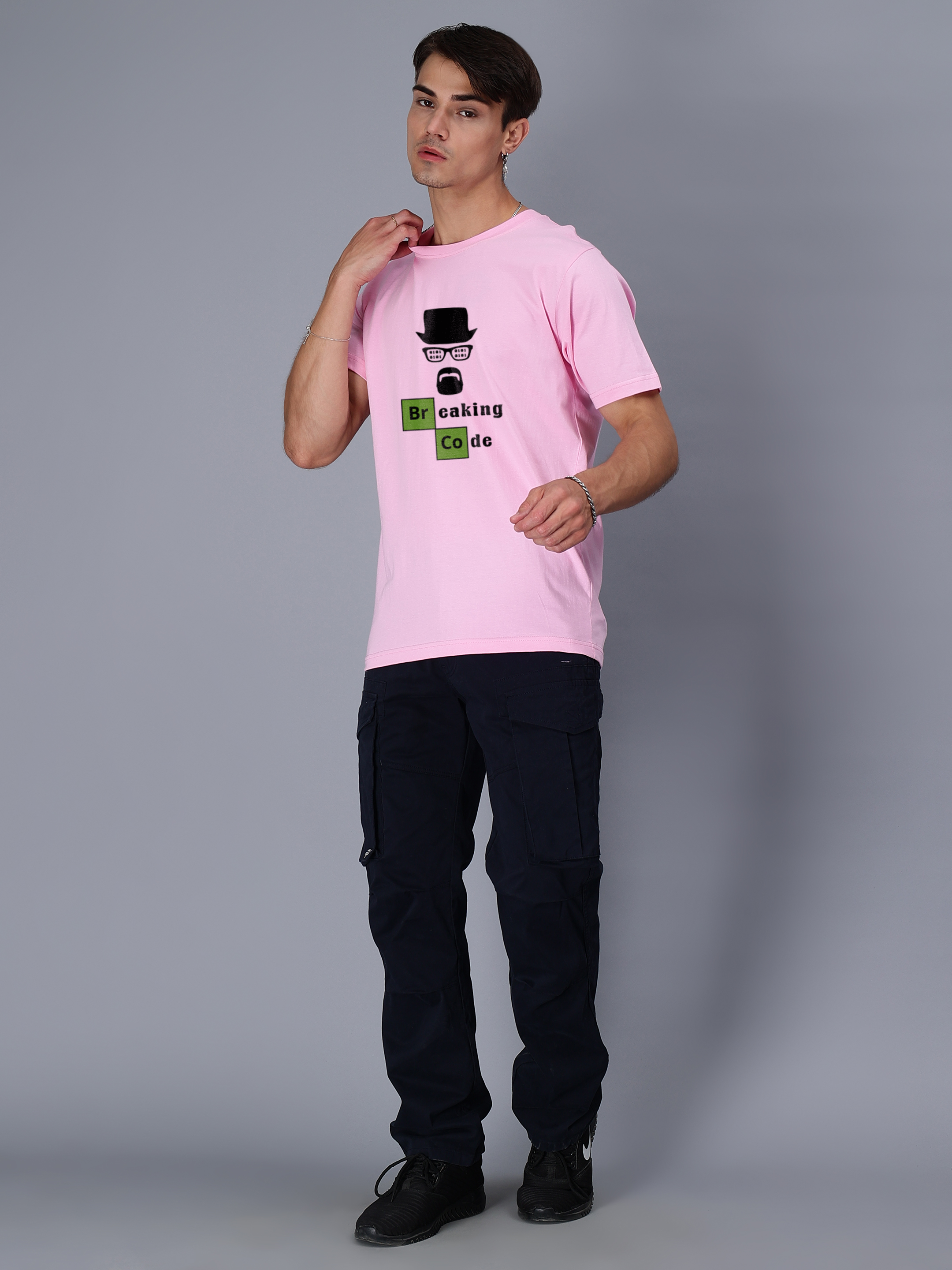 Breaking code T-shirt Pink