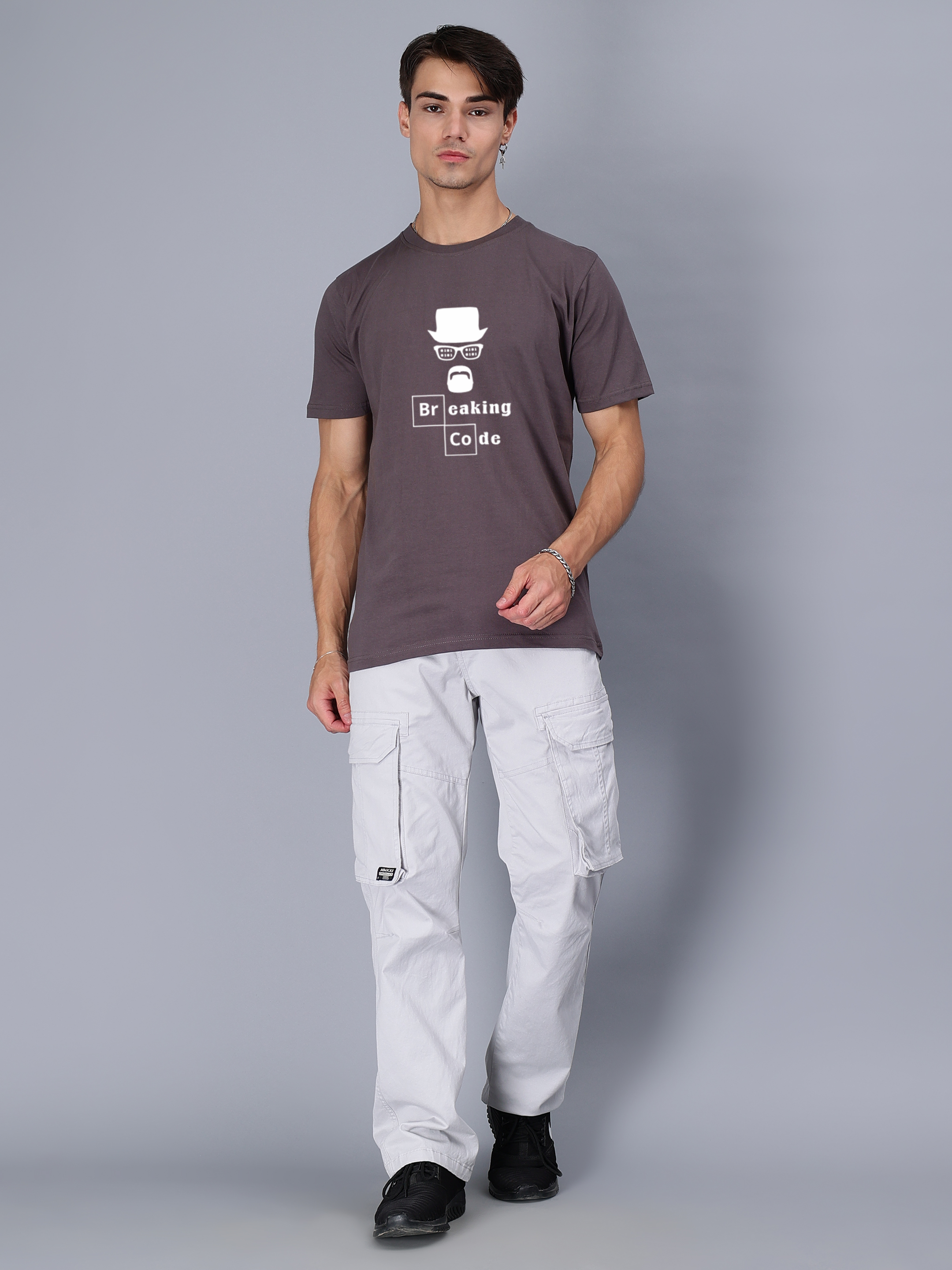 Breaking code T-shirt Gray