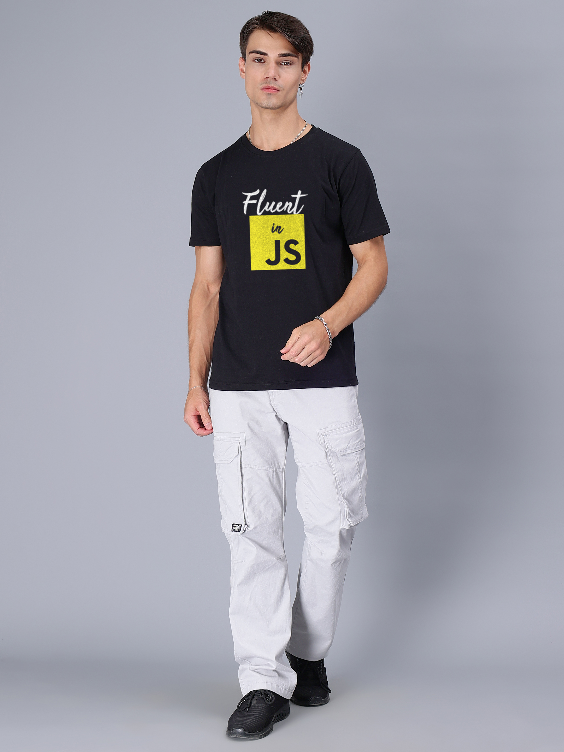 Fluent in JS T-shirt Black