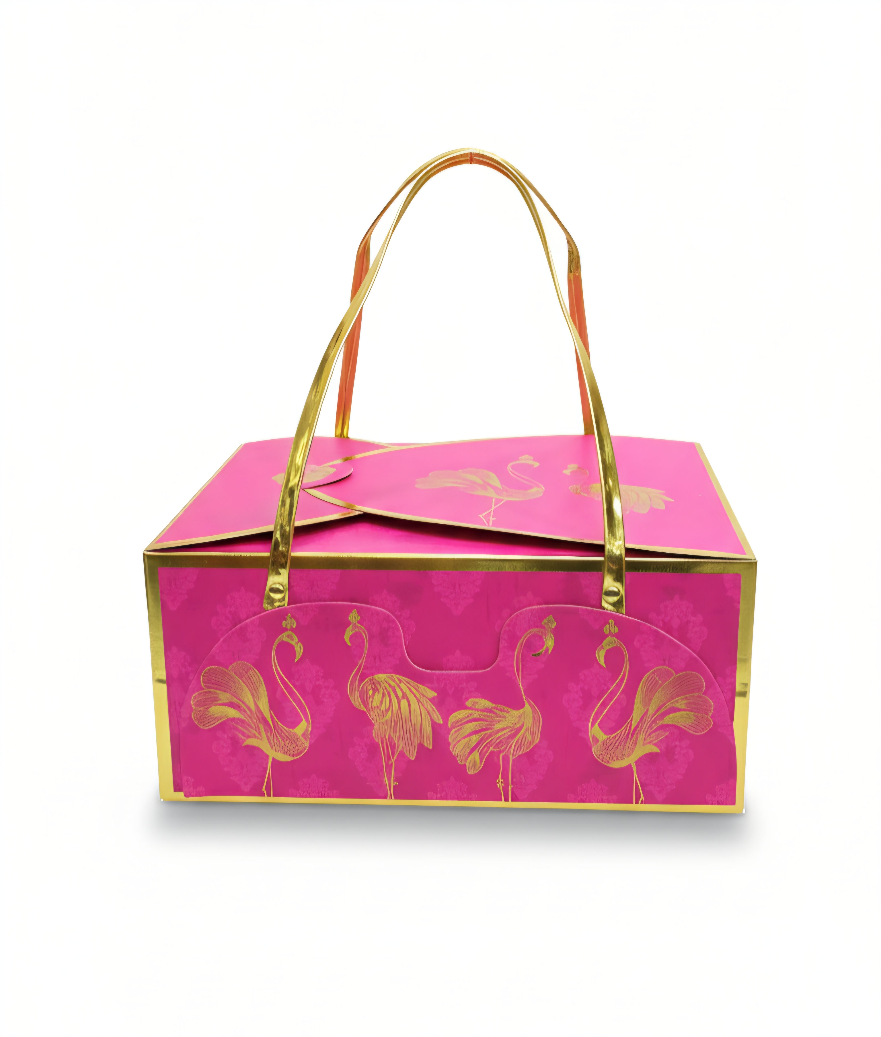 Peacock Hamper Box with handle