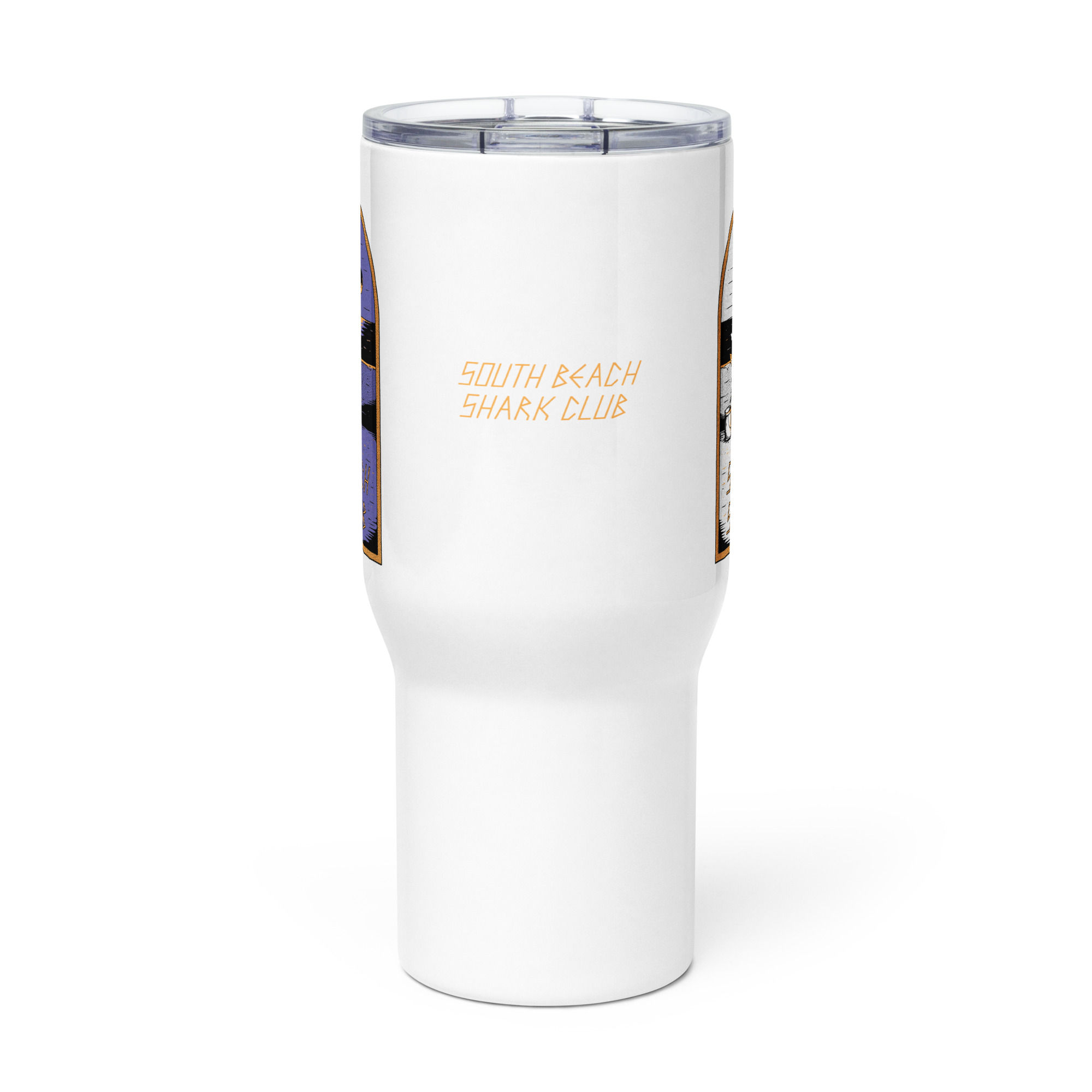 Travel mug with a handle
