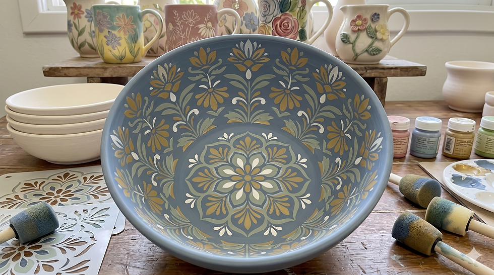 Técnicas de pinturas florais em cerâmicas