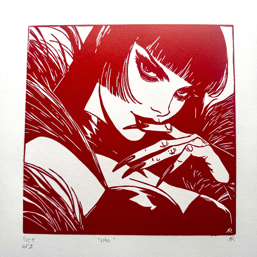 Thumbnail: Vita - Limited Edition Linocut Print