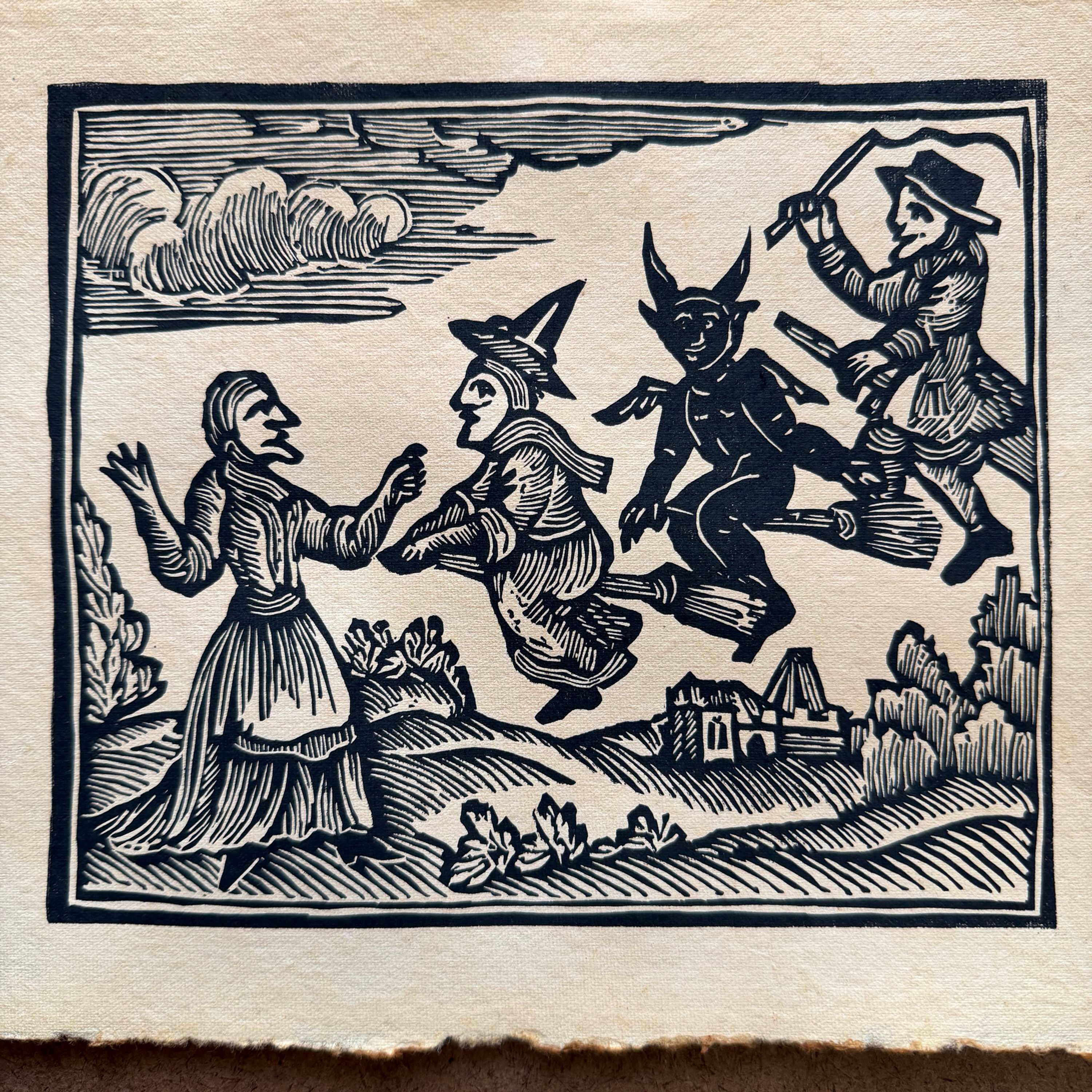 Greetings - Reproduction Linocut Print