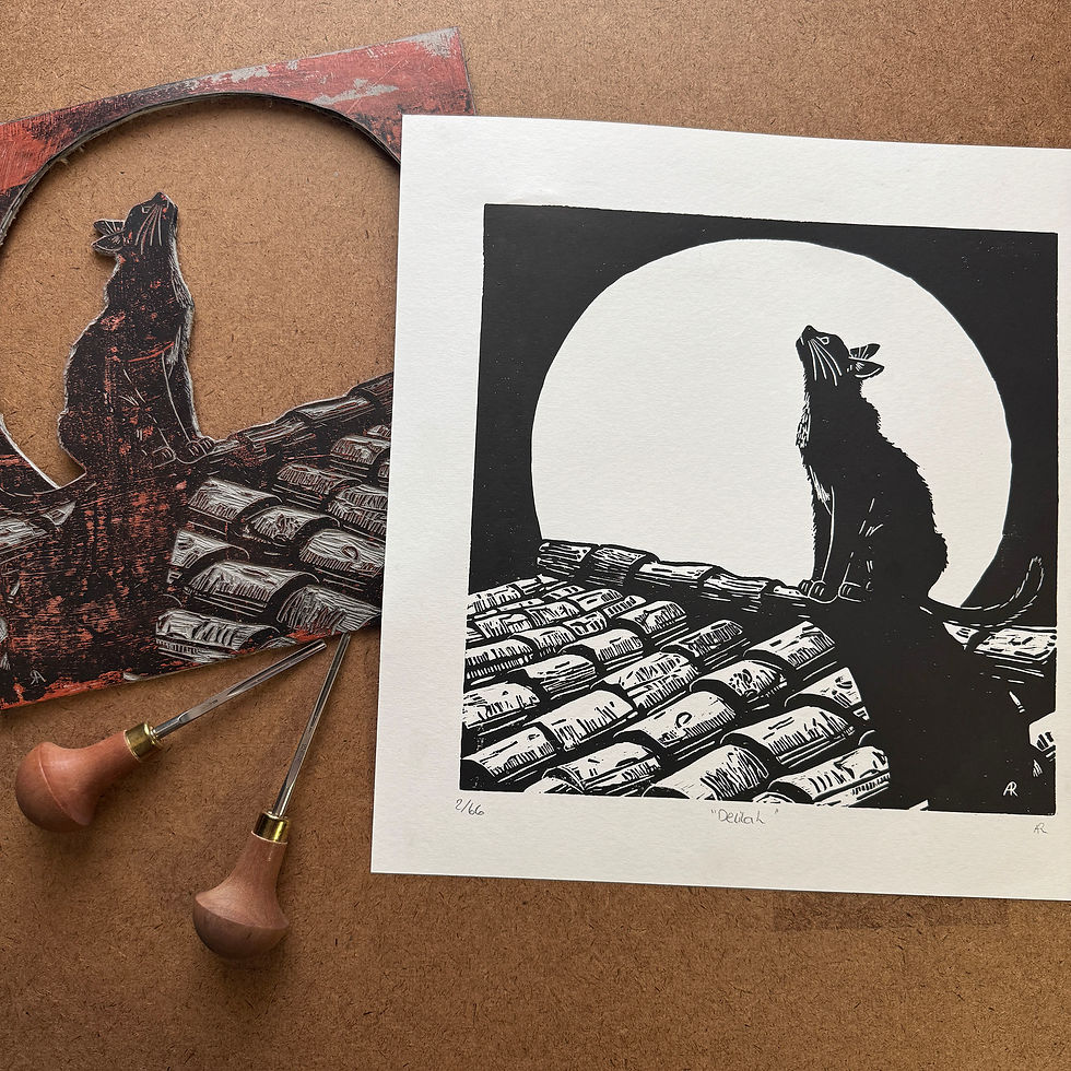 Thumbnail: Delilah- Limited Edition Linocut Print
