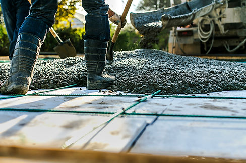 men making concrete