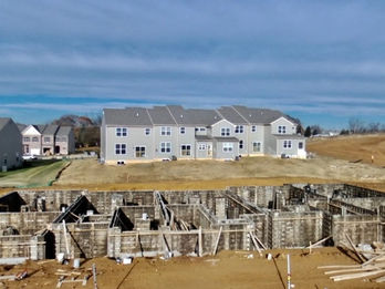 residential townhome community concrete foundation and forms