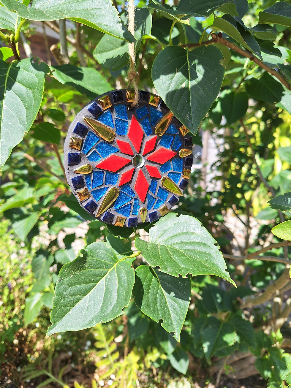 Thumbnail: Garden floral hanging mosaic