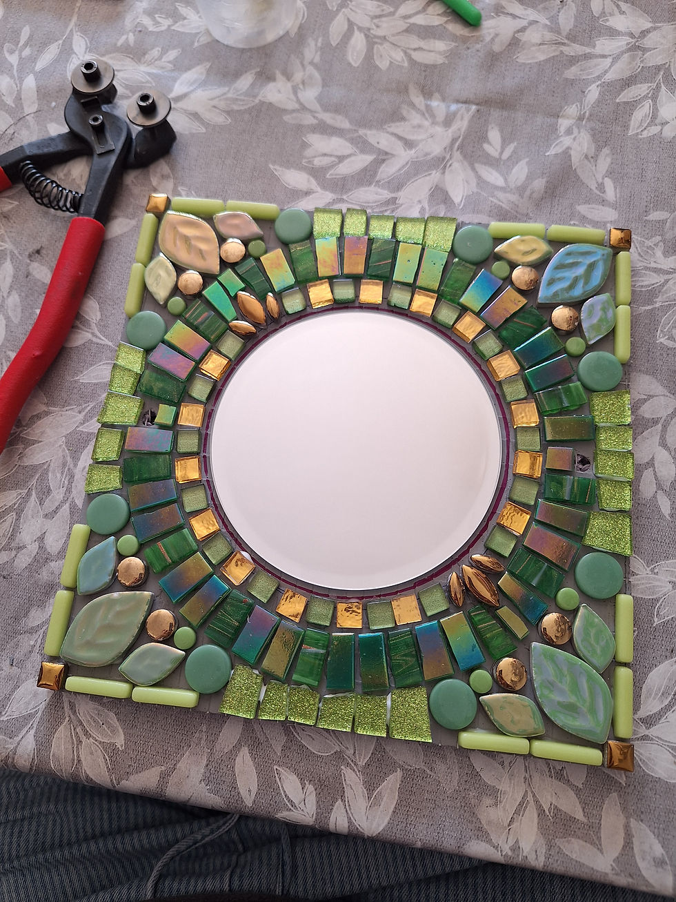 Thumbnail: Garden mosaic mirror
