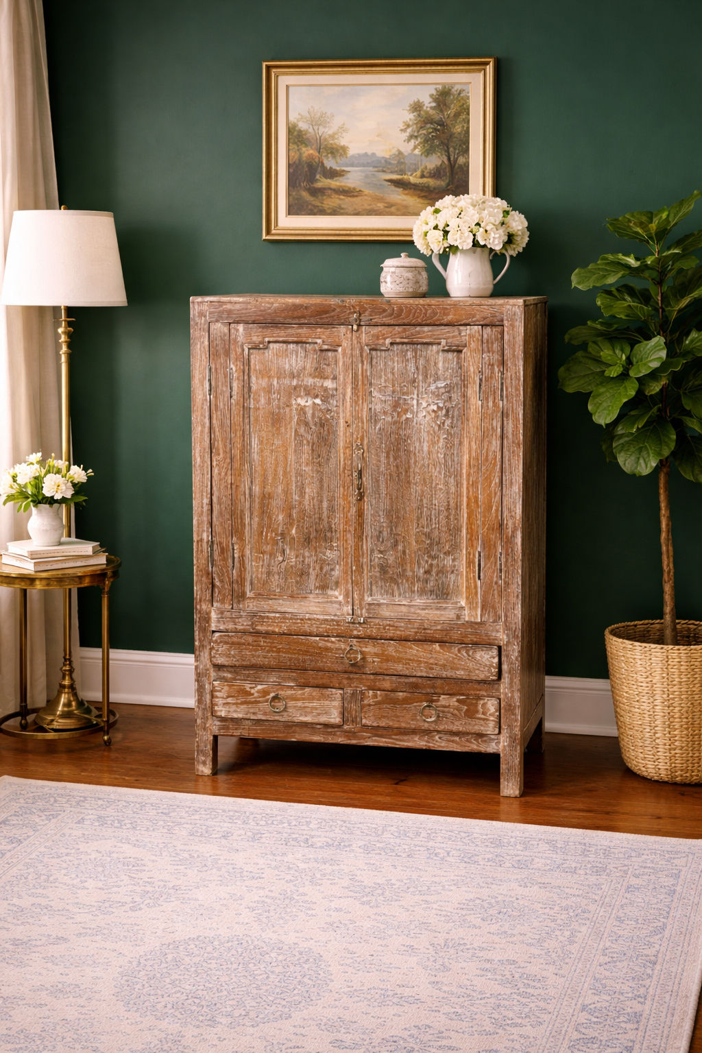 Vintage Rustic Indian Wooden Cupboard