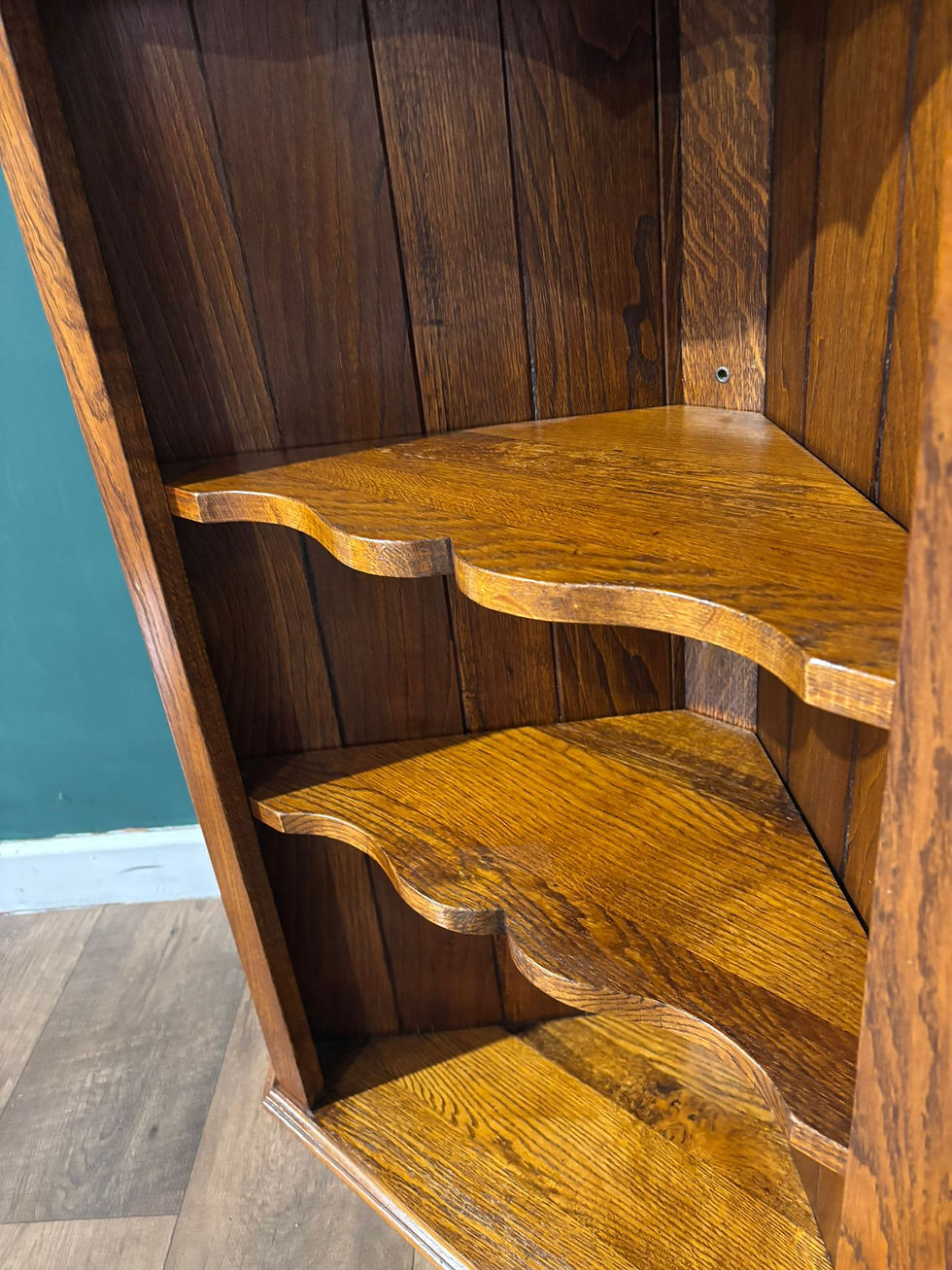 Thumbnail: Oak Open Corner Wall Cabinet