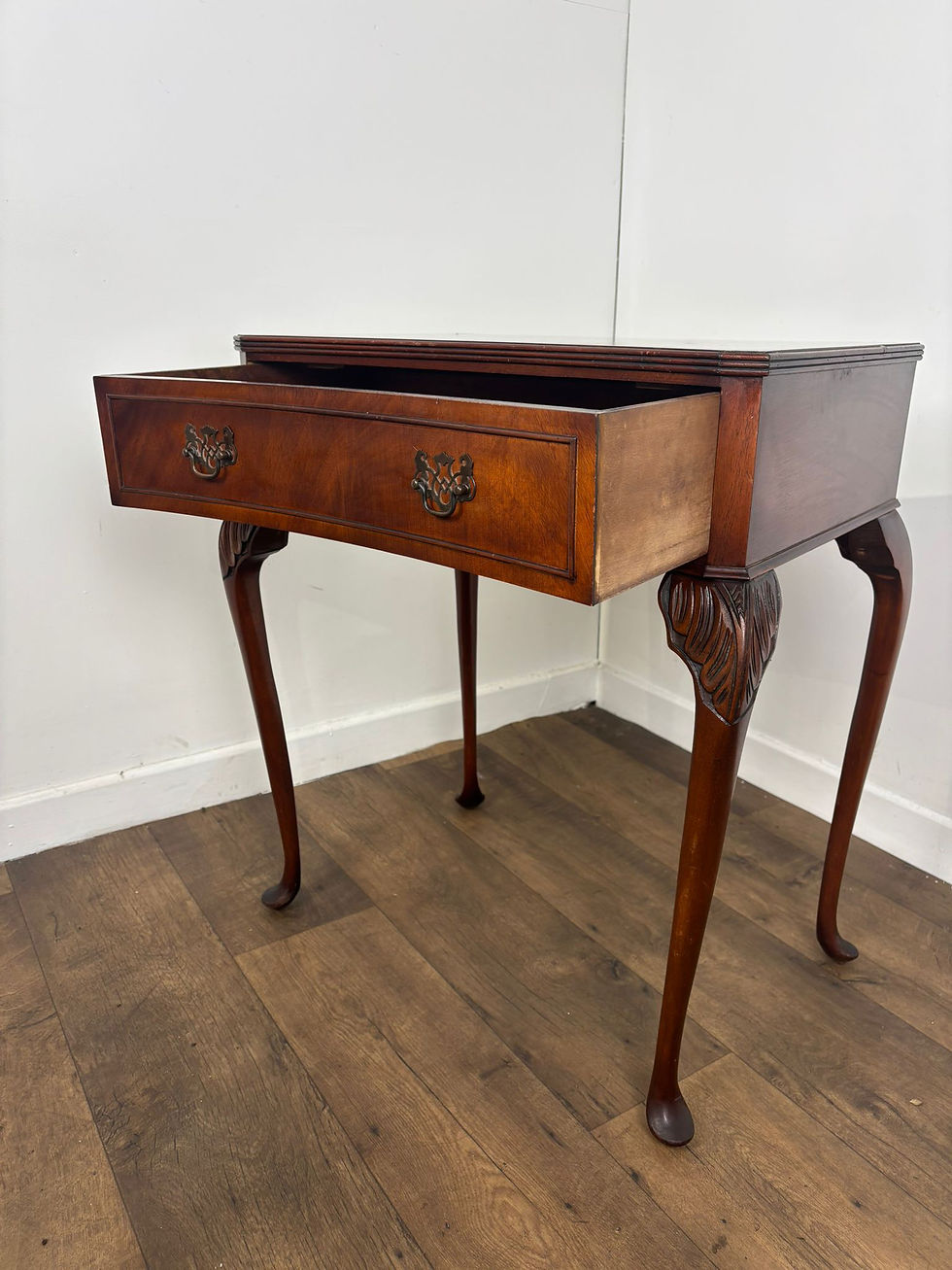 Thumbnail: Reproduction Mahogany Side Table With Drawer