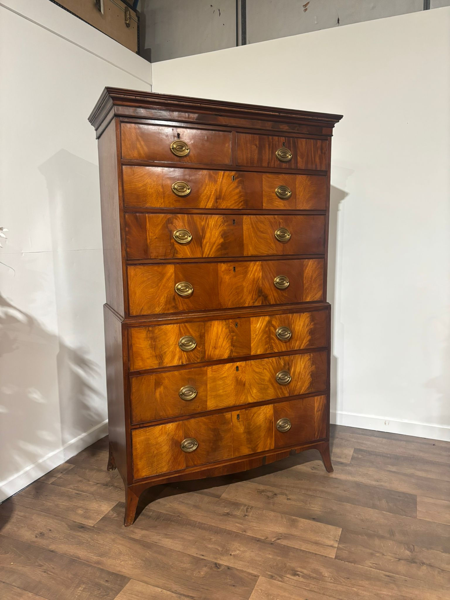 Edwardian Mahogany Chest On Chest