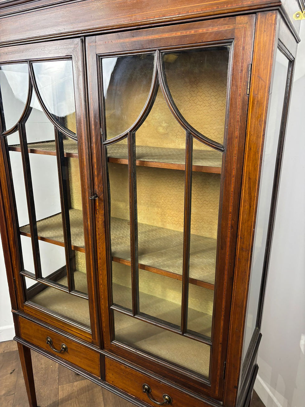 Thumbnail: Edwardian Mahogany Inlaid Display Cabinet