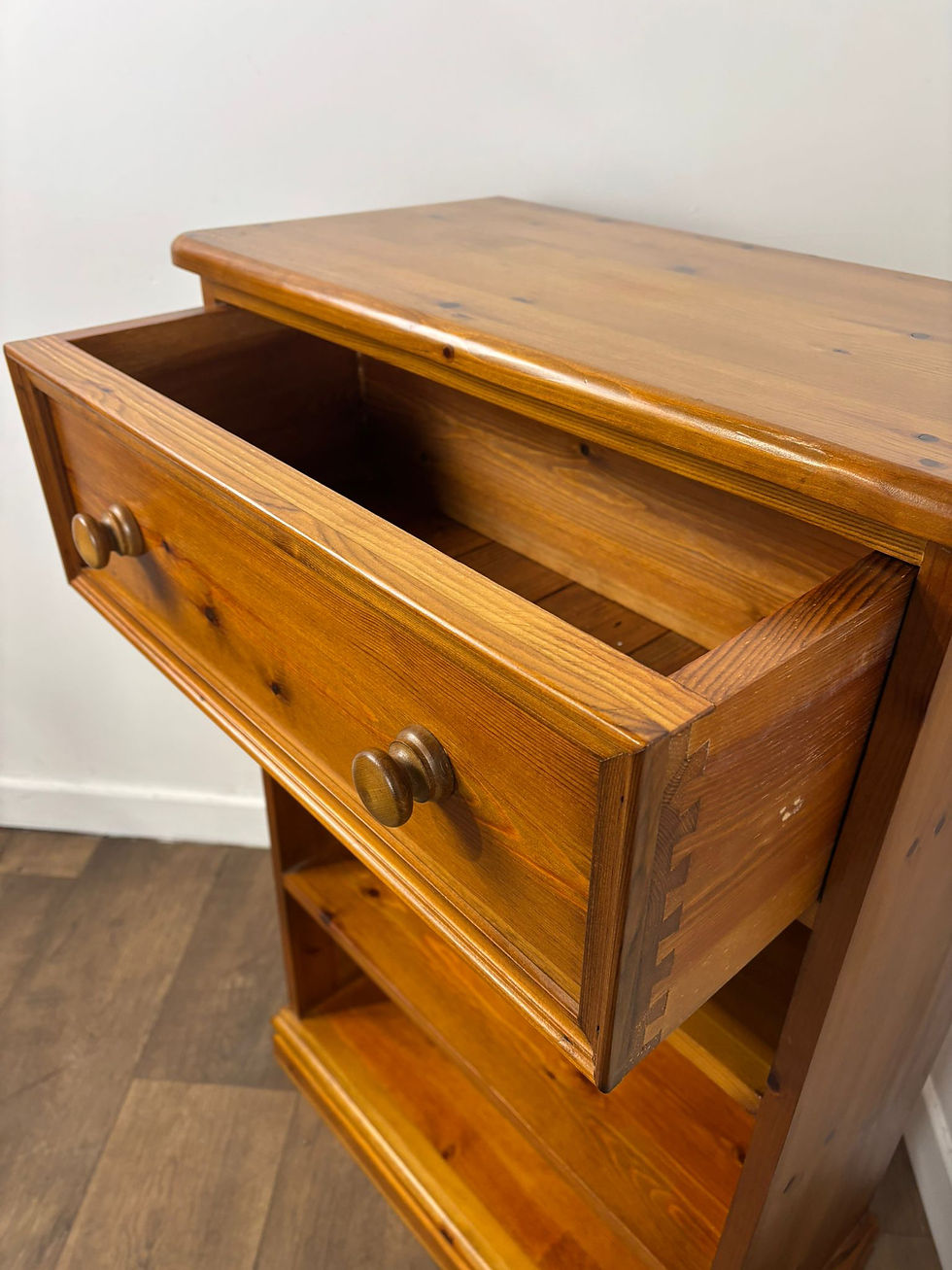 Thumbnail: Contemporary Pine Bookcase With Drawer