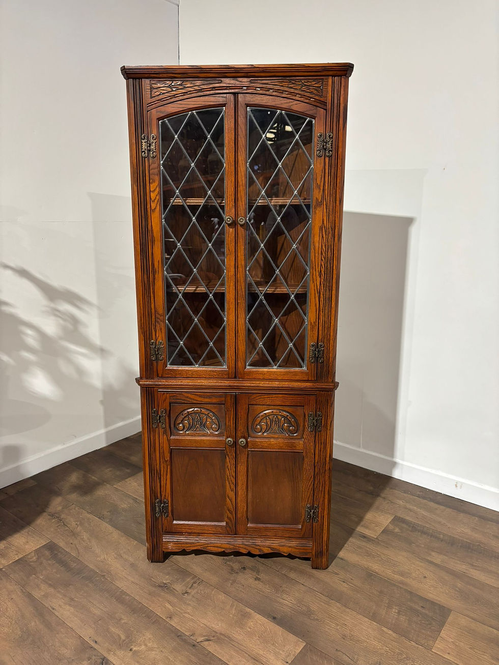 Old Charm Priory Style Corner Cupboard