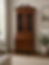 Edwardian Sheraton Style Inlaid Mahogany Bureau Bookcase